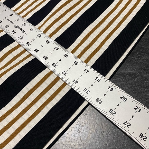 NWOT Loft A Line Striped Size 8 Lined Black/Taupe/Cream Side Zip Skirt #0590 - Picture 9 of 10